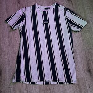 Vintage Project Zanerobe Striped Green, Yellow & White T Shirt (Small)